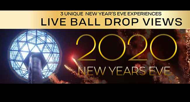 New Year's Eve Parties with LIVE BALL DROP Views