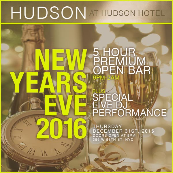 Times Square New Years Eve at Hudson Hotel NYC | NYC New Years Eve 2021