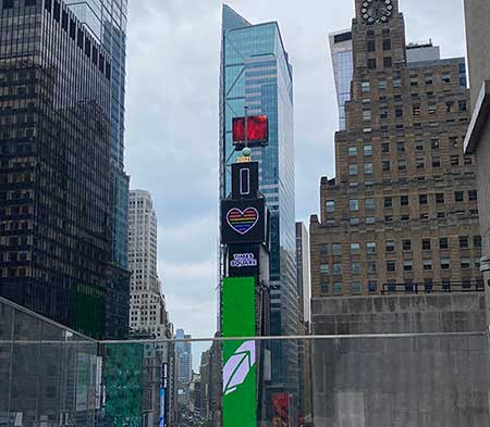 Terrace View of Live Ball Drop at Marriott Marquis Times Square NYC