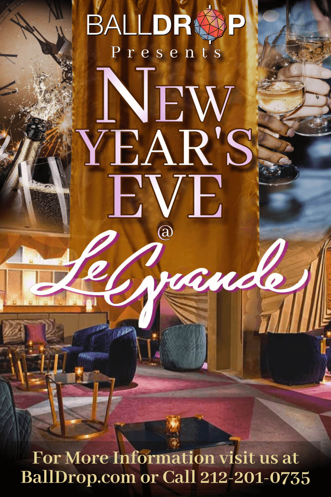 LeGrande Lounge at Time Hotel NYC New Years Eve 2024