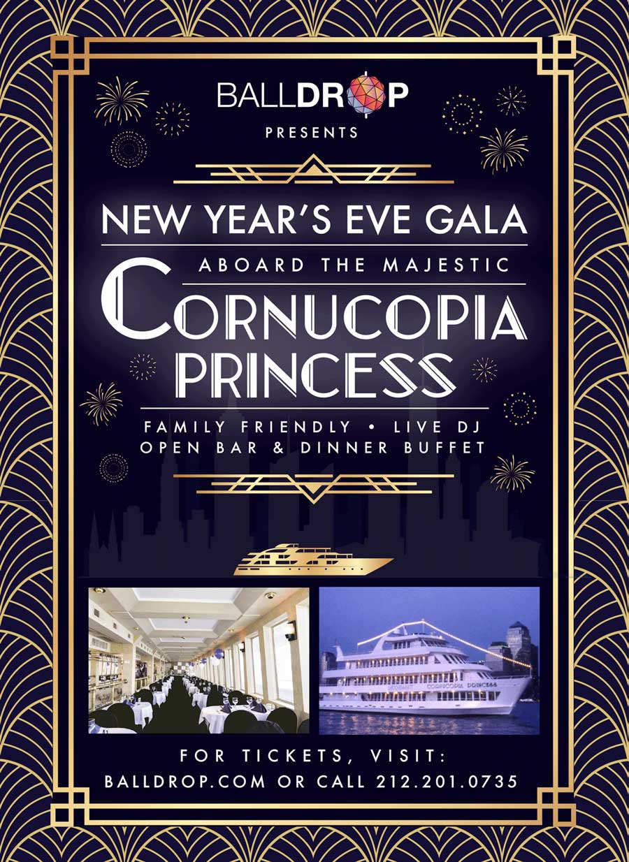 Times Square New Years Eve at Cornucopia Princess NYC New Years Eve 2025