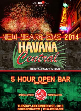 Times Square New Years Eve at Havana Central | NYC New Years Eve 2023